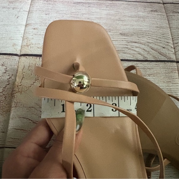a new day Beige Strappy Sandals with Gold Accent - Picture 7 of 9